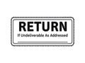 Return label isolated on white background Royalty Free Stock Photo