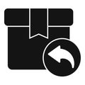 Return parcel icon representing sending back purchase Royalty Free Stock Photo