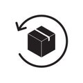 Return parcel icon vector package tracking symbol for graphic design, logo, web site, social media, mobile app, ui illustration