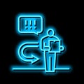 return parcel neon glow icon illustration Royalty Free Stock Photo