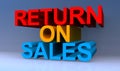 Return on sales on blue