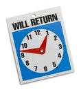 Return Sign Royalty Free Stock Photo