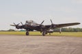 Return from taxi run, Lancaster Bomber. Royalty Free Stock Photo