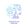 Return to same job blue gradient icon