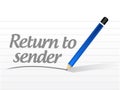 return to sender message concept illustration