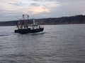 Working Boat Returning To Scarborough Harbor