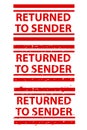 Returned to Sender, simple vector rust dirty red simple rectangle vector rubber stamp effect
