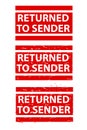 Returned to Sender, simple vector rust dirty red simple rectangle vector rubber stamp effect