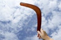 Returning boomerang, plain Royalty Free Stock Photo