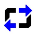 Retweet Arrow Icon Royalty Free Stock Photo