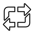 Retweet Arrow Icon Royalty Free Stock Photo