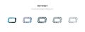 Retweet icon in different style vector illustration. two colored and black retweet vector icons designed in filled, outline, line