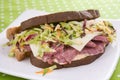 Reuben Sandwich With Coleslaw Royalty Free Stock Photo