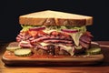 Reuben Sandwich illustration - made with Generative AI tools Royalty Free Stock Photo