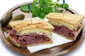 Reuben sandwich, pastrami sandwich Royalty Free Stock Photo