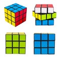 Rubik`s Cube Collage Royalty Free Stock Photo