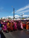 Reunion island hindi ceremony religion sky pink dÃÂ©filÃÂ© Royalty Free Stock Photo
