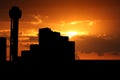 Reunion Tower Dallas at sunset Royalty Free Stock Photo