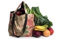 a reusable bag made of recycled materials, perfect for carrying groceries or books