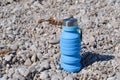 Reusable blue eco friendly water bottle