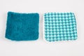 Reusable blue washable cotton cosmetic pads green makeup removal pads for facial cleansing