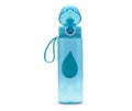 Reusable blue water bottle for put some water when you thirsty, cooling, fresh,journey isolated on a white background.