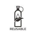 Reusable bottle icon Royalty Free Stock Photo