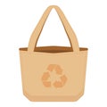 Reusable cloth bag with recycle logo