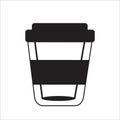 Reusable coffee cup icon. White background. Flat style Royalty Free Stock Photo