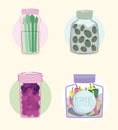 reusable glass jar set