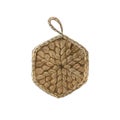 Reusable knitted jute washcloth