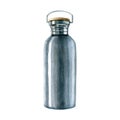 Reusable metal thermos, water bottle