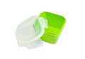 Reusable plastic food storage container for home use