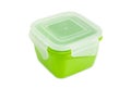 Reusable plastic food storage container for home use