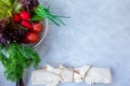 Reusable shopping cotton bag full of groceries Royalty Free Stock Photo