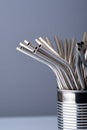 Reusable Steel Drinking Straw in Metallic Color