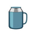 reusable thermos cup cartoon vector illustration Royalty Free Stock Photo