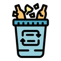 Reuse garbage icon vector flat Royalty Free Stock Photo