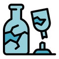 Reuse glass icon vector flat Royalty Free Stock Photo