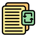 Reuse paper icon vector flat Royalty Free Stock Photo