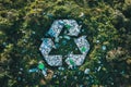 reuse of plastic. Advancing Circular Economy Practices created with Generative AI technology Royalty Free Stock Photo