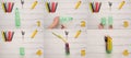 reuse plastic bottle instructions step by step. Do it yourself at home. DIY zero waste. Photo instruction collage. Royalty Free Stock Photo