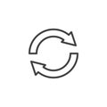 Reuse sign line icon