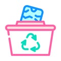 reuse solid waste color icon vector illustration