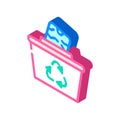 reuse solid waste isometric icon vector illustration