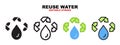 Reuse water icon set with different styles. Editable stroke and pixel perfect. Can be used for web, mobile, ui and more Royalty Free Stock Photo