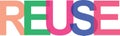 reuse word on white Royalty Free Stock Photo