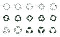 Reuse zero waste icon. Recycle ecology design sign. Eco system flat isolated element.