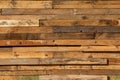 Reused reclaimed Wood Planks: Rustic Wooden Wall Background Texture with Vintage Charm Royalty Free Stock Photo