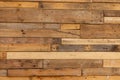 Reused reclaimed Wood Planks: Rustic Wooden Wall Background Texture with Vintage Charm Royalty Free Stock Photo